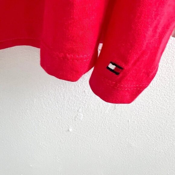 MODAL knit Top Smocked Puff Sleeve Square Neck Top pink Tommy Hilfiger NWT - Picture 6 of 9